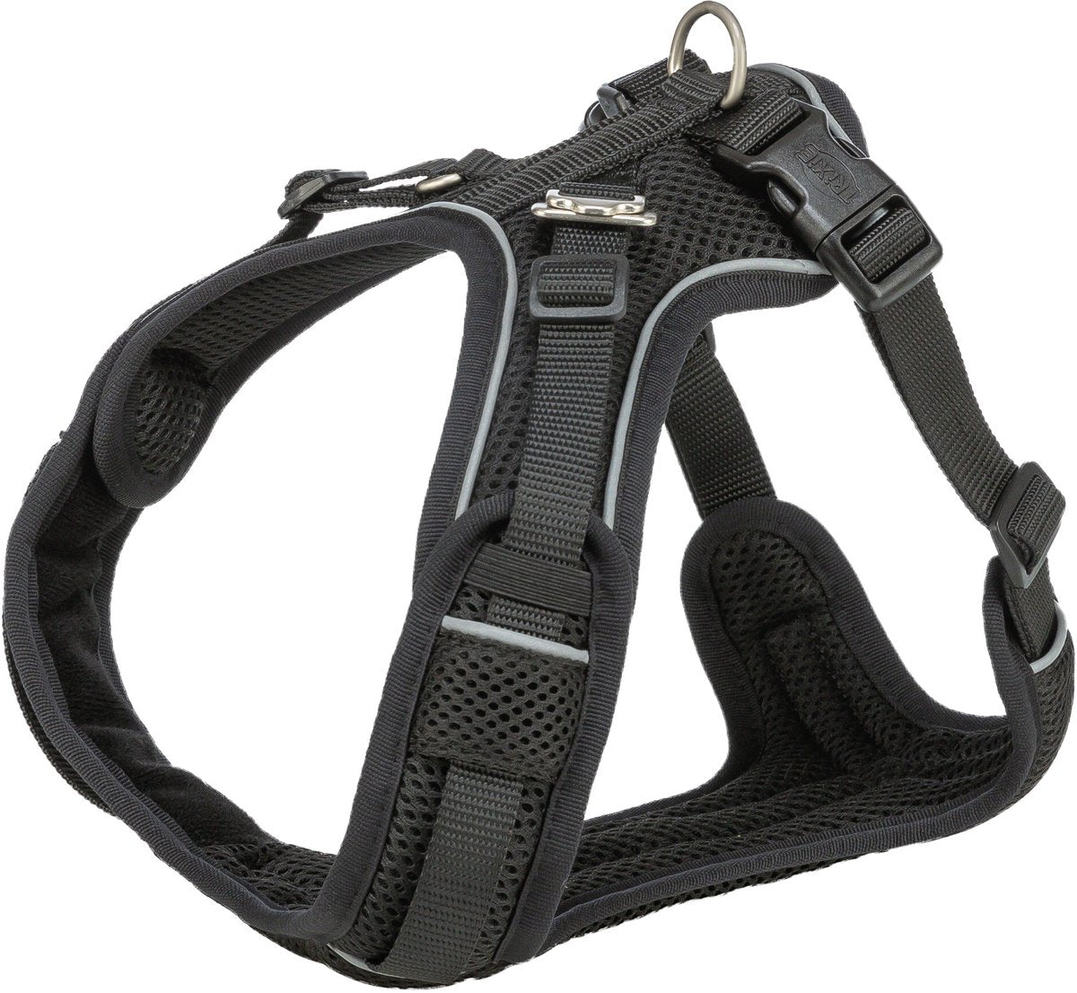 Trixie dog harness premium flexmesh wide chest black