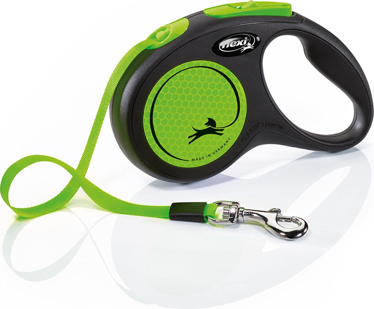 Correa Retráctil Flexi New Classic Neon