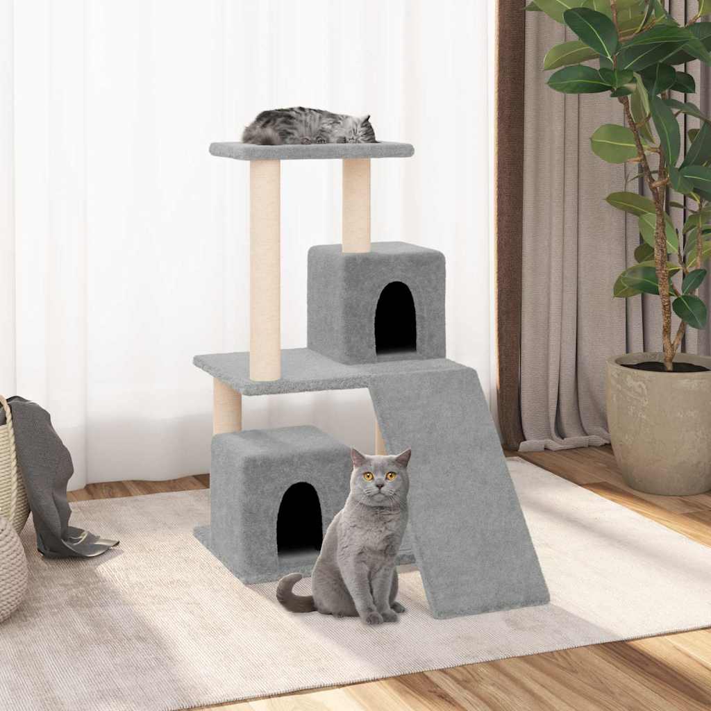 Rascador para Gatos con Sisal 82 cm - Gris Claro