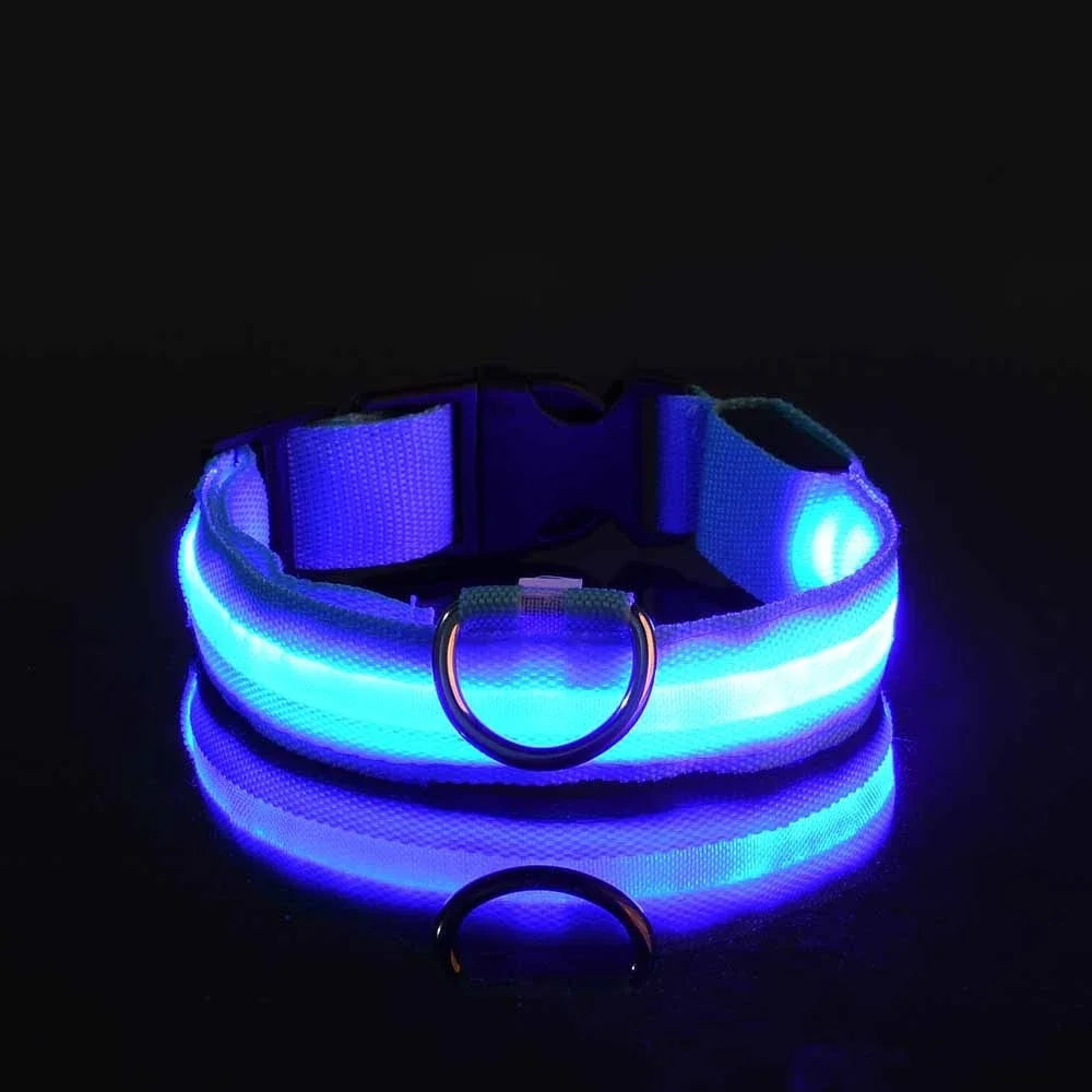 Collar LED de Nailon para Perros